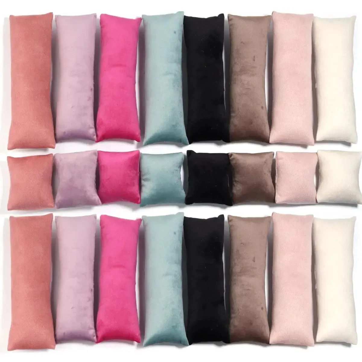1 Set Color Velvet Cushion Jewelry Display Pillow Stand Bracelet Watch Bangle Organizer Cushion Photography Prop Show Holder Wholesale