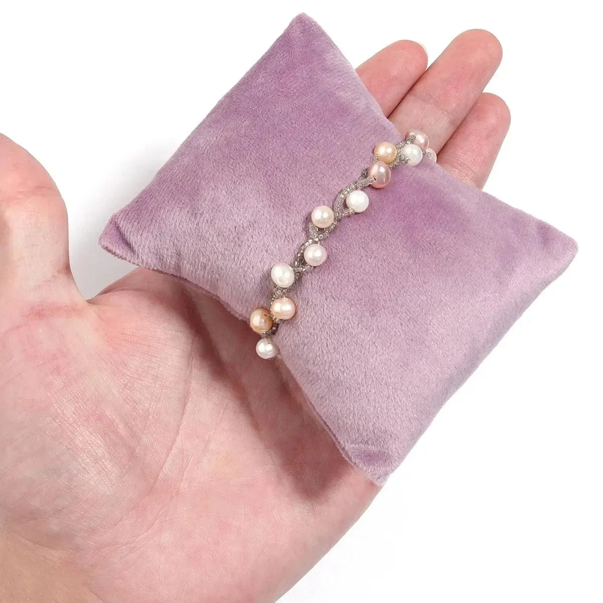 1 Set Color Velvet Cushion Jewelry Display Pillow Stand Bracelet Watch Bangle Organizer Cushion Photography Prop Show Holder Wholesale