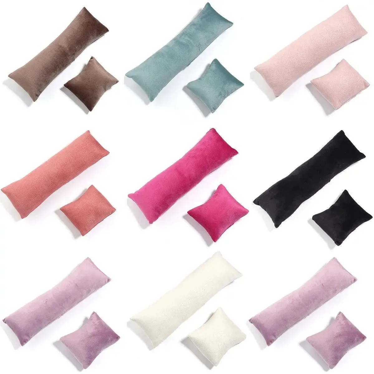 1 Set Color Velvet Cushion Jewelry Display Pillow Stand Bracelet Watch Bangle Organizer Cushion Photography Prop Show Holder Wholesale