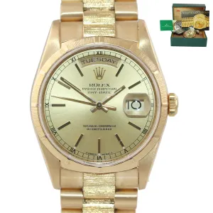 18248 Rolex Day-Date President Gold Double Quick Set Bark 18238 Florentine Watch