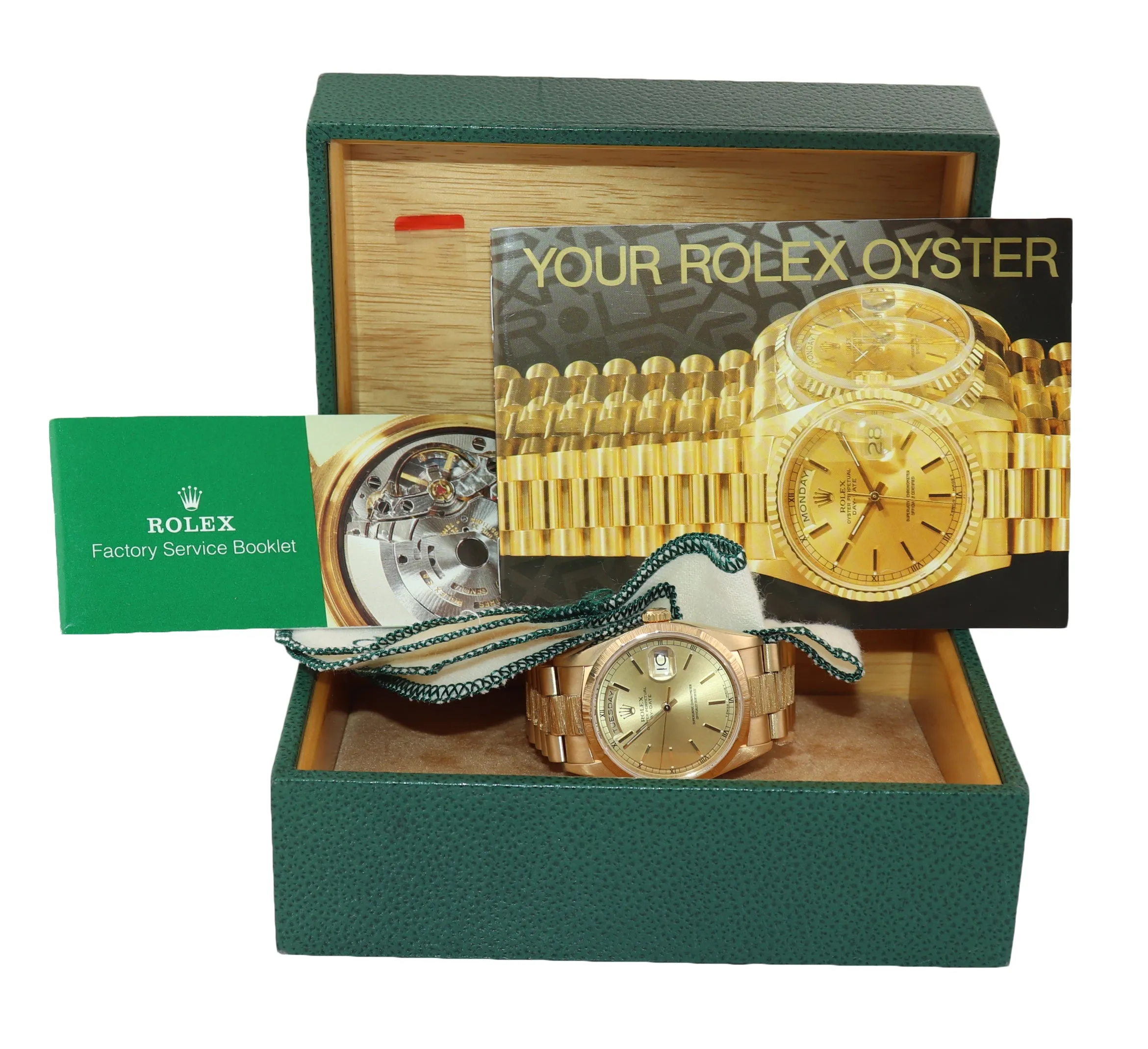 18248 Rolex Day-Date President Gold Double Quick Set Bark 18238 Florentine Watch