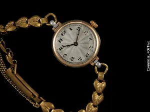 1920's Rolex Ladies Vintage Art Deco Watch - 9K Rose Gold