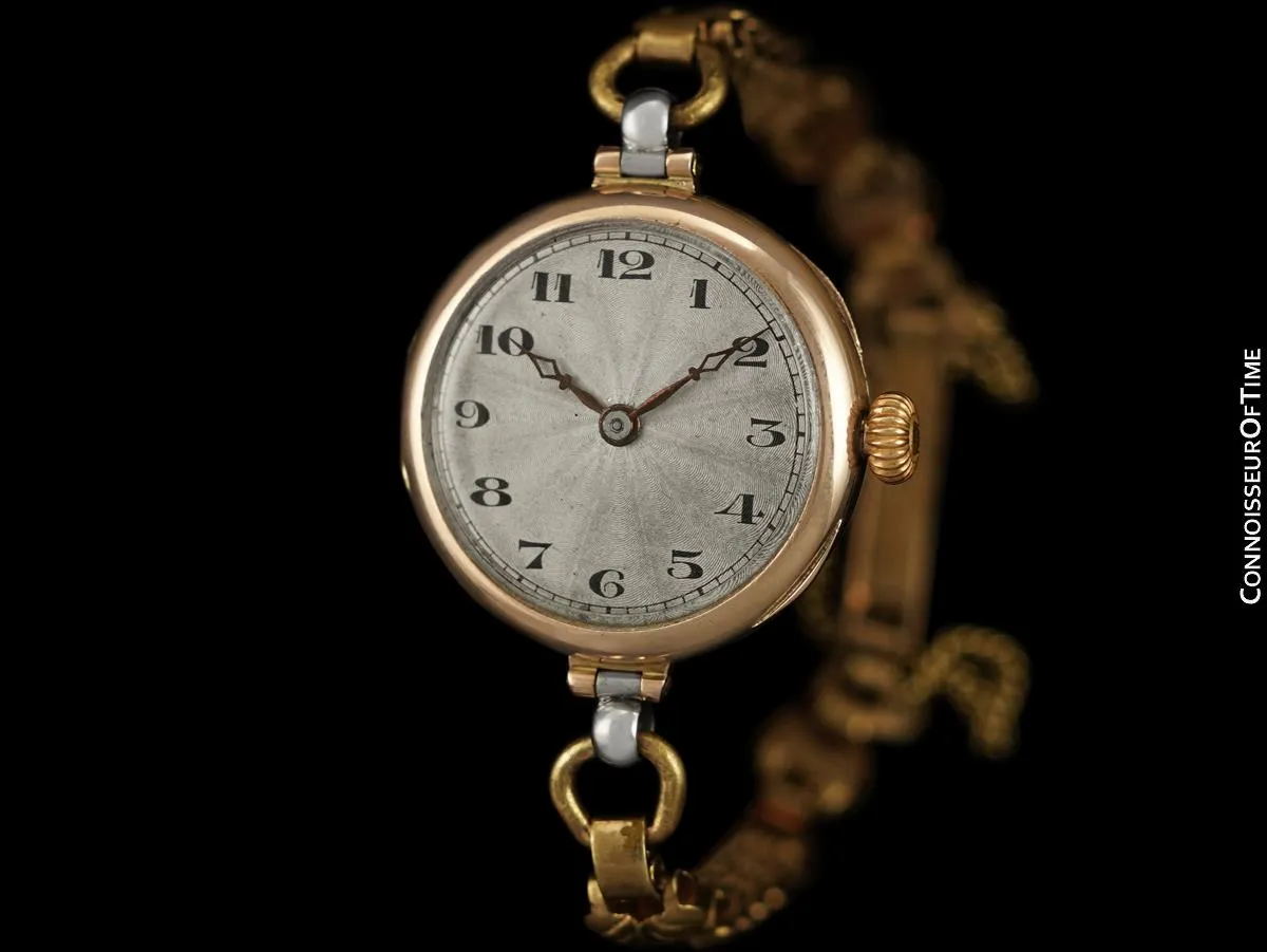 1920's Rolex Ladies Vintage Art Deco Watch - 9K Rose Gold