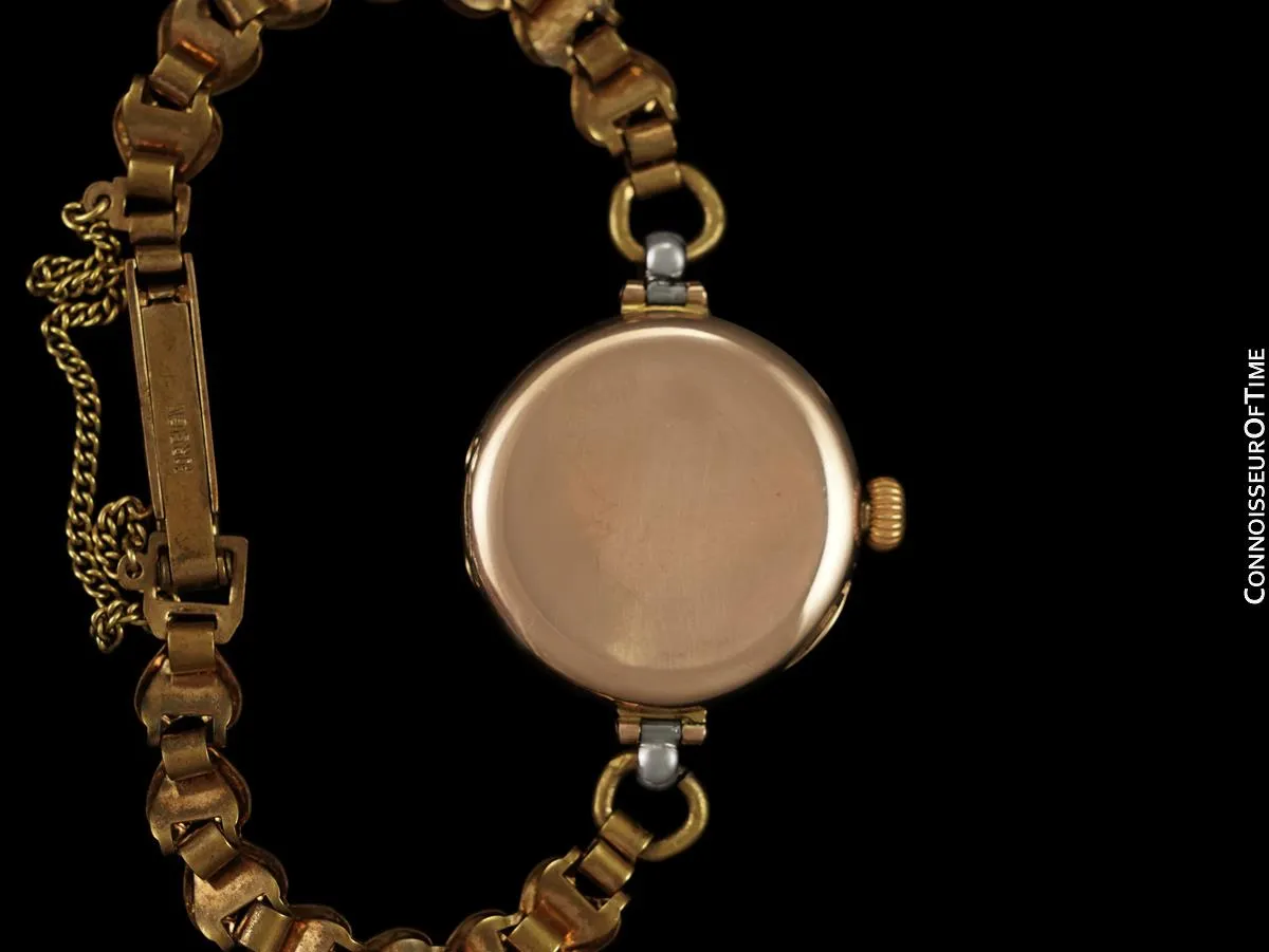 1920's Rolex Ladies Vintage Art Deco Watch - 9K Rose Gold