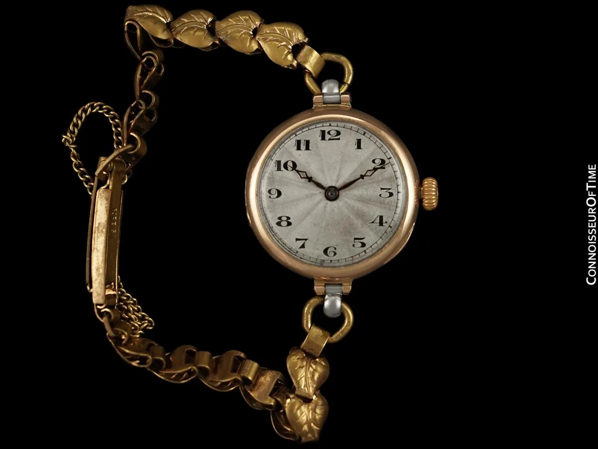 1920's Rolex Ladies Vintage Art Deco Watch - 9K Rose Gold