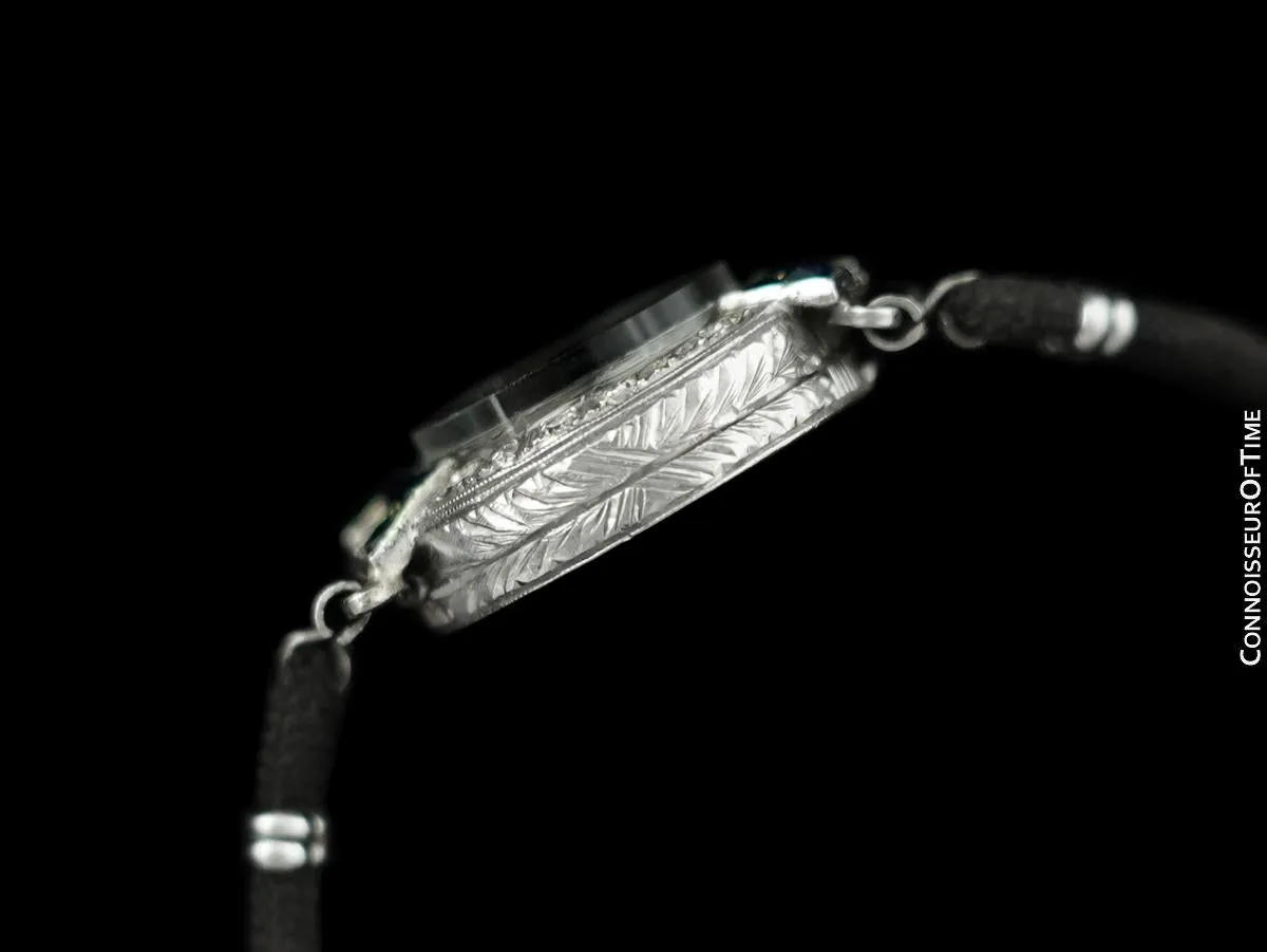 1930's Tiffany & Co. Ladies Vintage Watch - Platinum, Diamonds & Sapphires