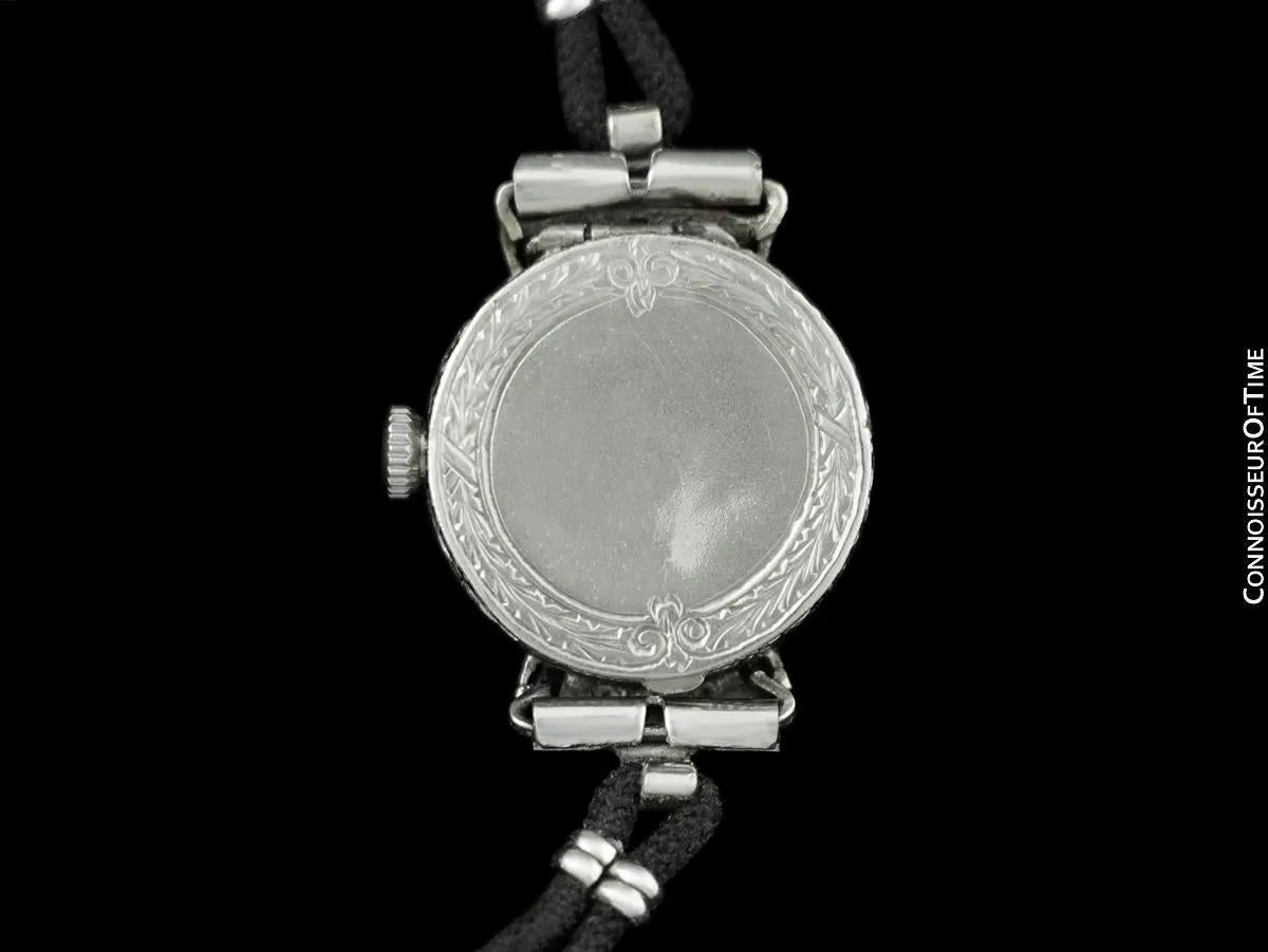 1930's Tiffany & Co. Ladies Vintage Watch - Platinum, Diamonds & Sapphires