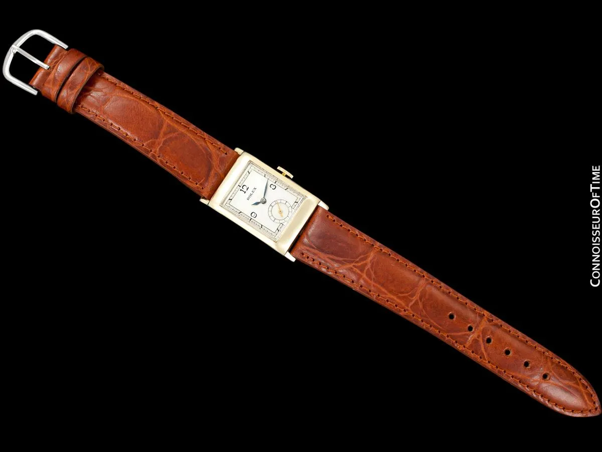 1932 Rolex Art Deco Mens "Prince Elegante" Watch - Solid 9K Gold