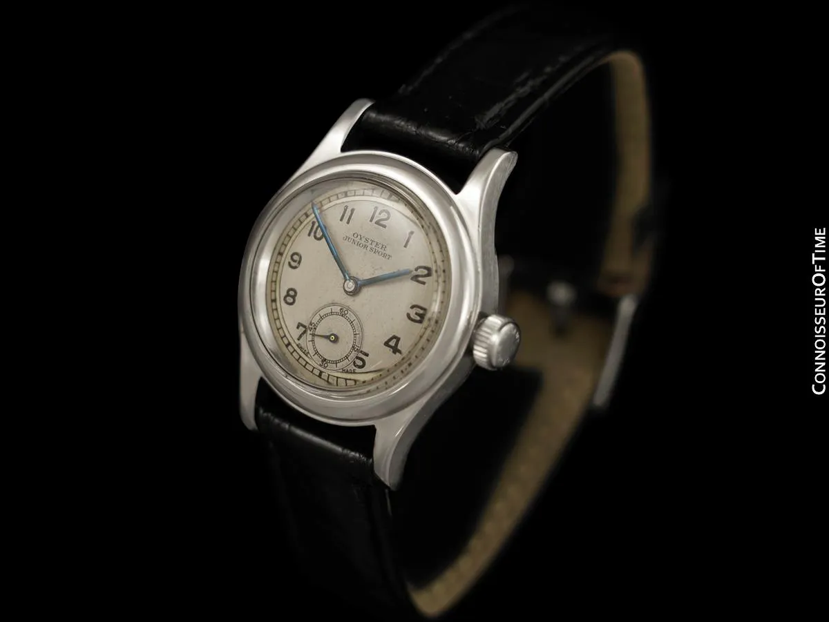 1941 Rolex Oyster Junior Sport Vintage Mens "Boys" WW II Era Watch - Stainless Steel