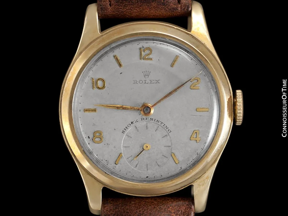 1944 Rolex Vintage Boys Size Midsize Watch - Solid 9K Gold