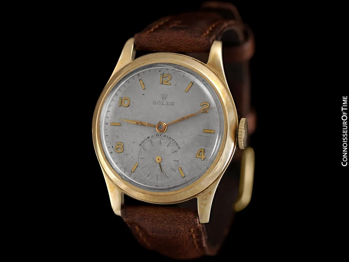 1944 Rolex Vintage Boys Size Midsize Watch - Solid 9K Gold