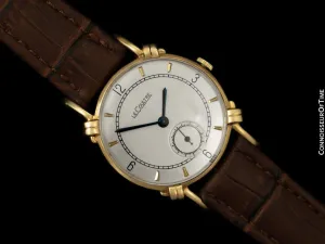 1947 Jaeger-LeCoultre Vintage Mens Midsize Watch, Beautiful Case - 14K Gold