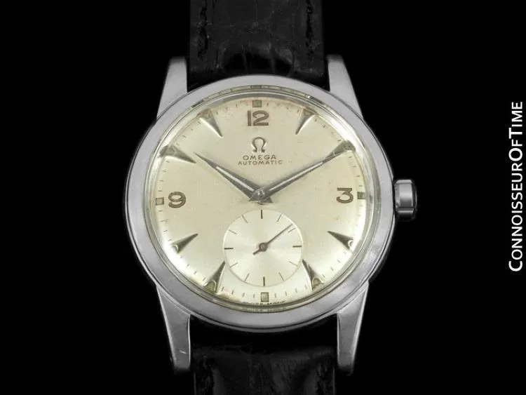 1950 Omega Vintage (Seamaster) Mens Automatic, Waterproof "Hammer Rotor" Watch - Stainless Steel