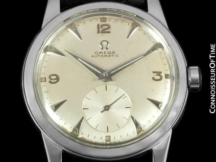 1950 Omega Vintage (Seamaster) Mens Automatic, Waterproof "Hammer Rotor" Watch - Stainless Steel