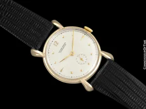 1950's Ulysse Nardin Vintage Chronometer Mens Midsize Dress Watch, Beautiful Case - 14K Gold
