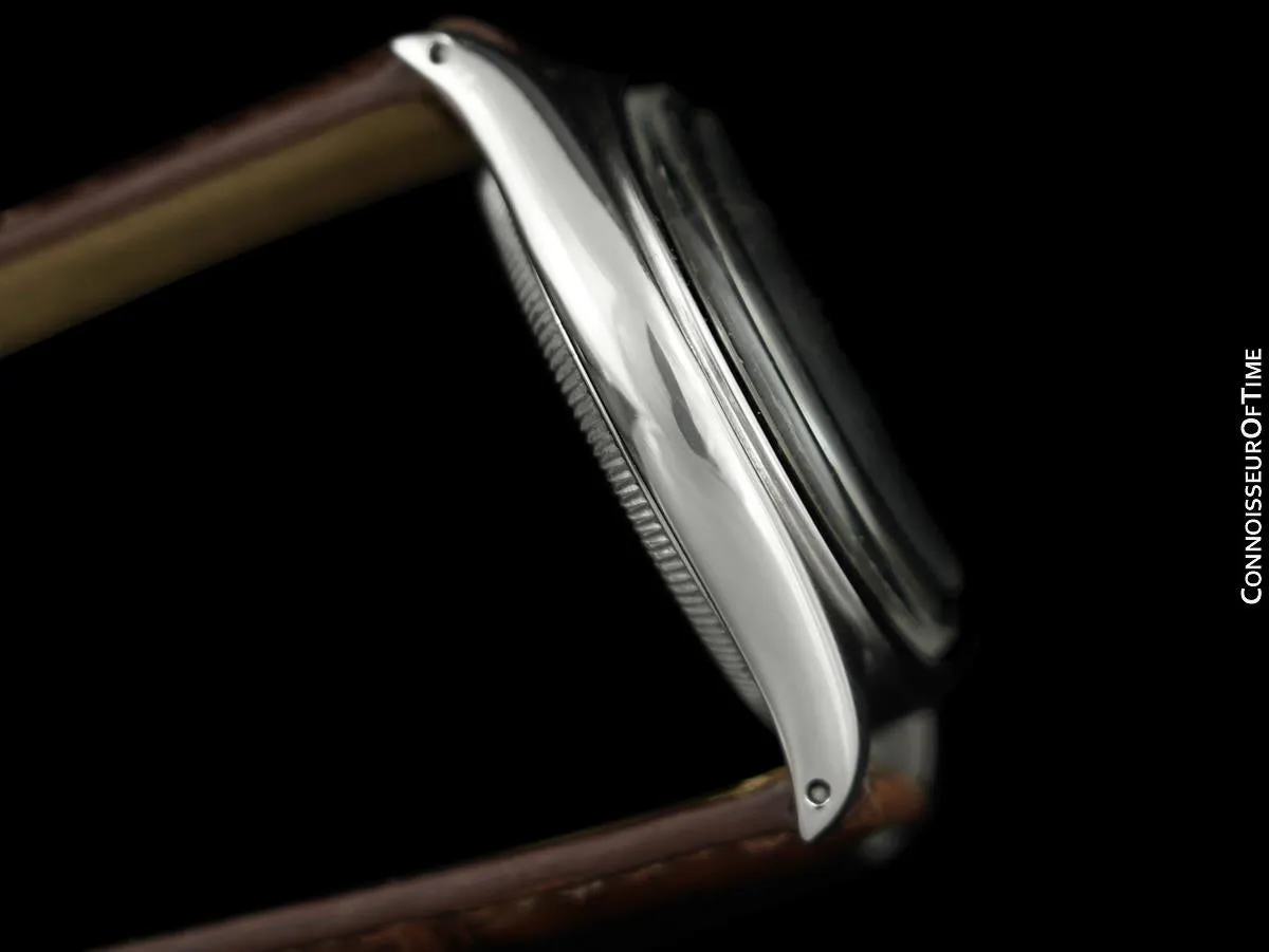 1952 Rolex Mens Vintage Oyster Precision Watch, Stainless Steel - Classic & Rare Design