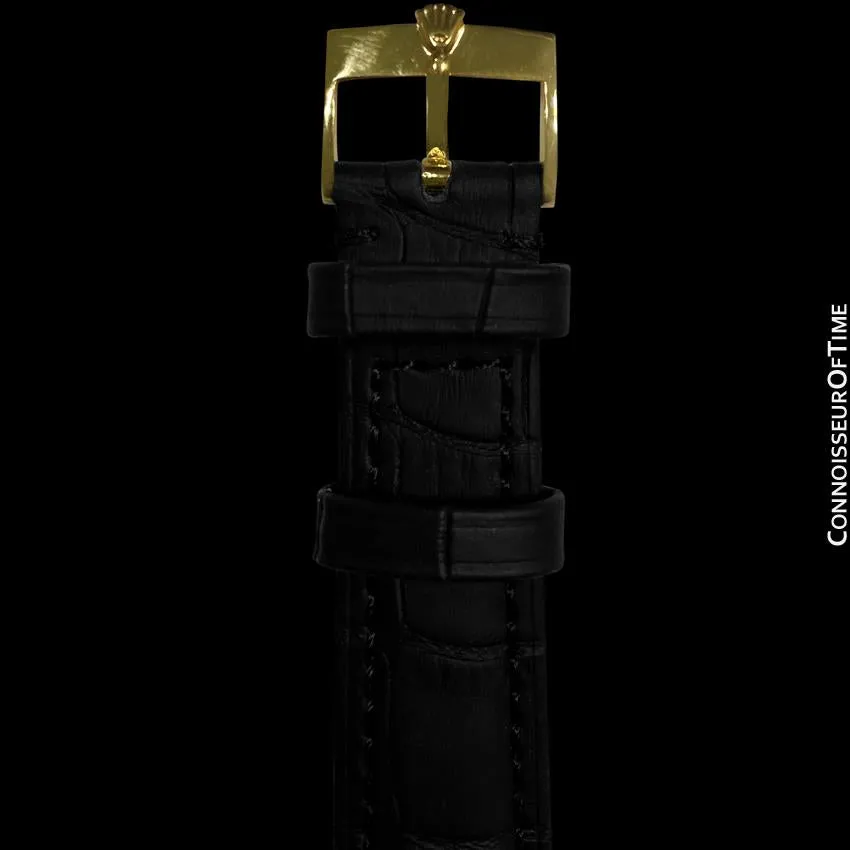 1953 Rolex Vintage Mens Classic Oysterdate Ref. 6294 Red Date Watch - Gold Plated & Stainless Steel