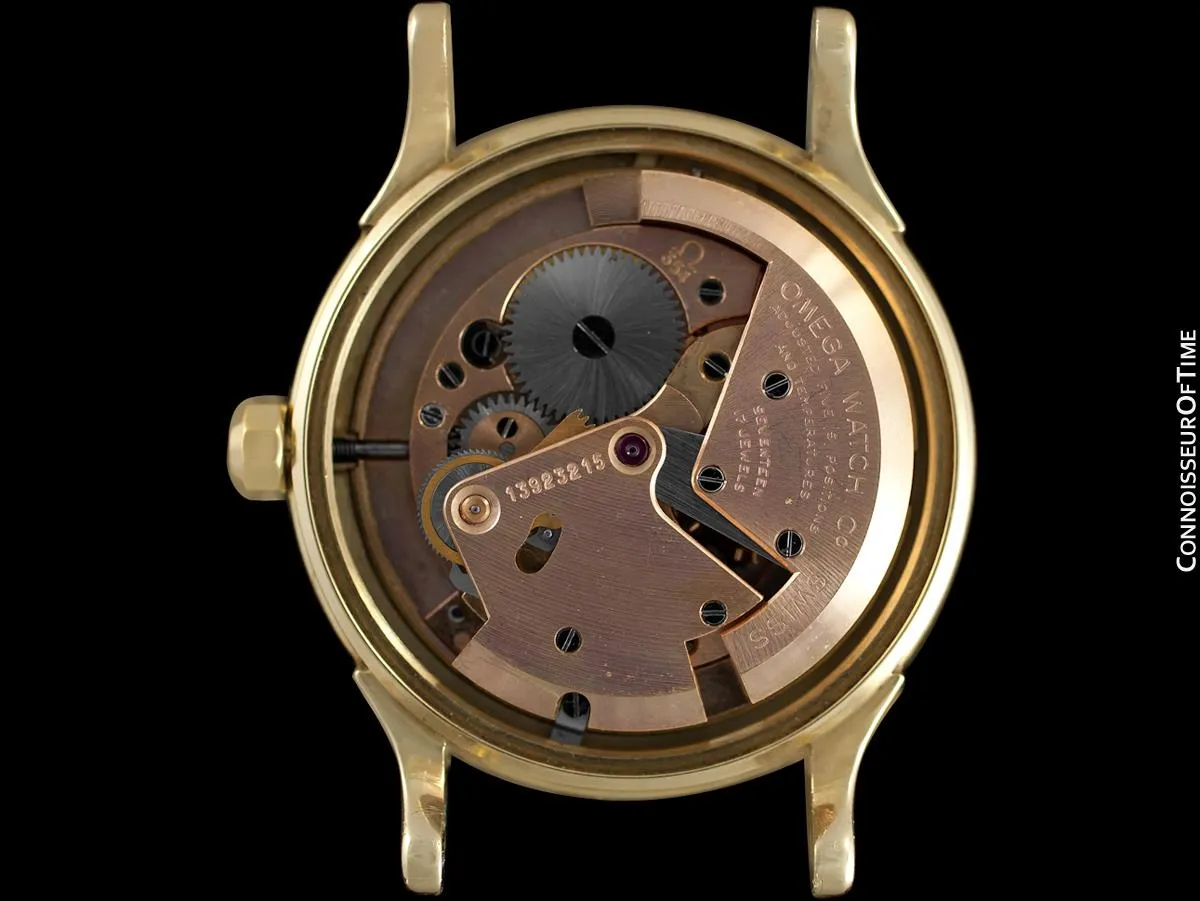 1954 Omega Vintage "De Luxe" Constellation with Bracelet - Tropical Dial - 14K Gold with Box