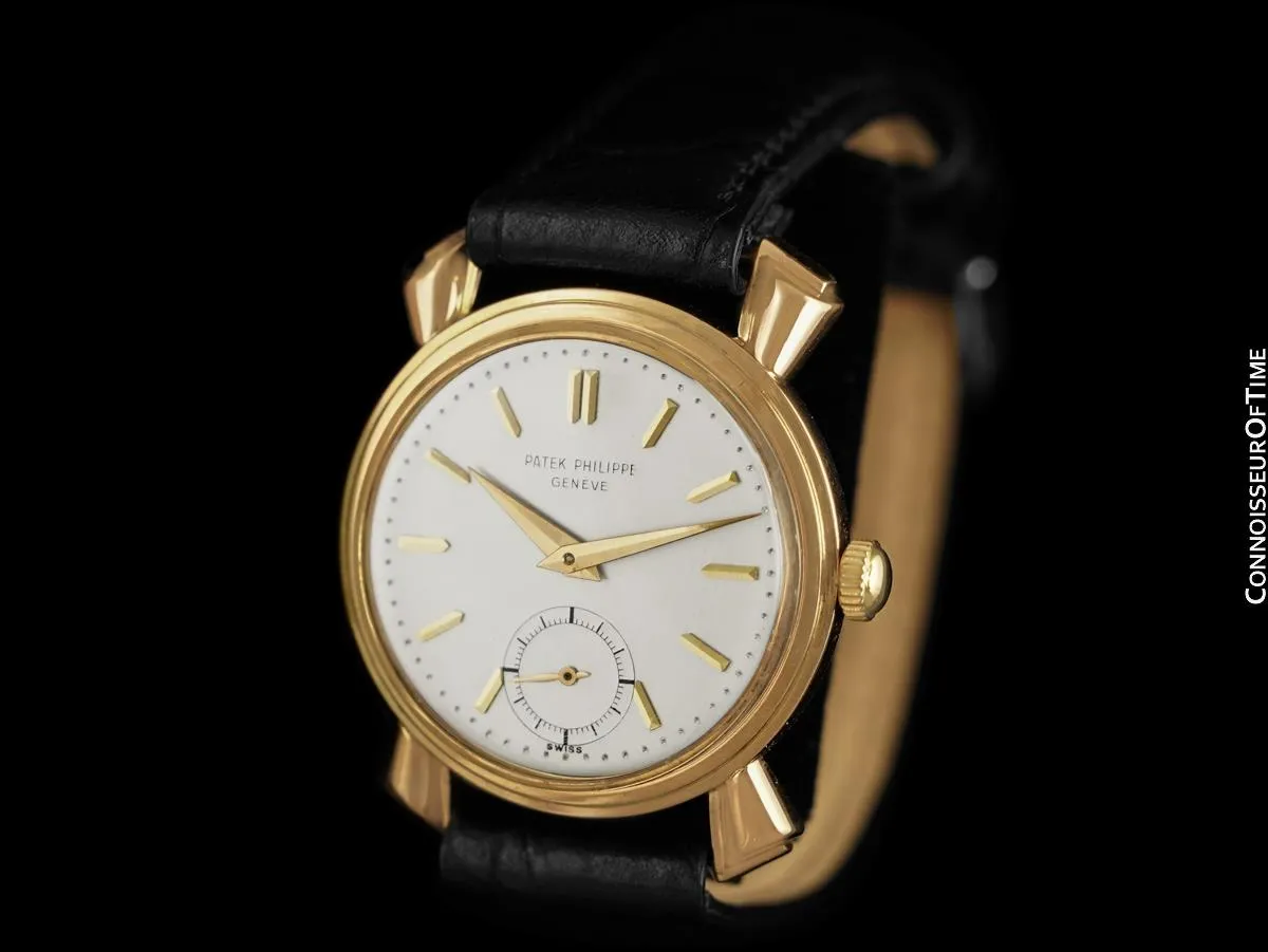1955 Patek Philippe Vintage Mens Watch with Dramatic Case - 18K Rose Gold