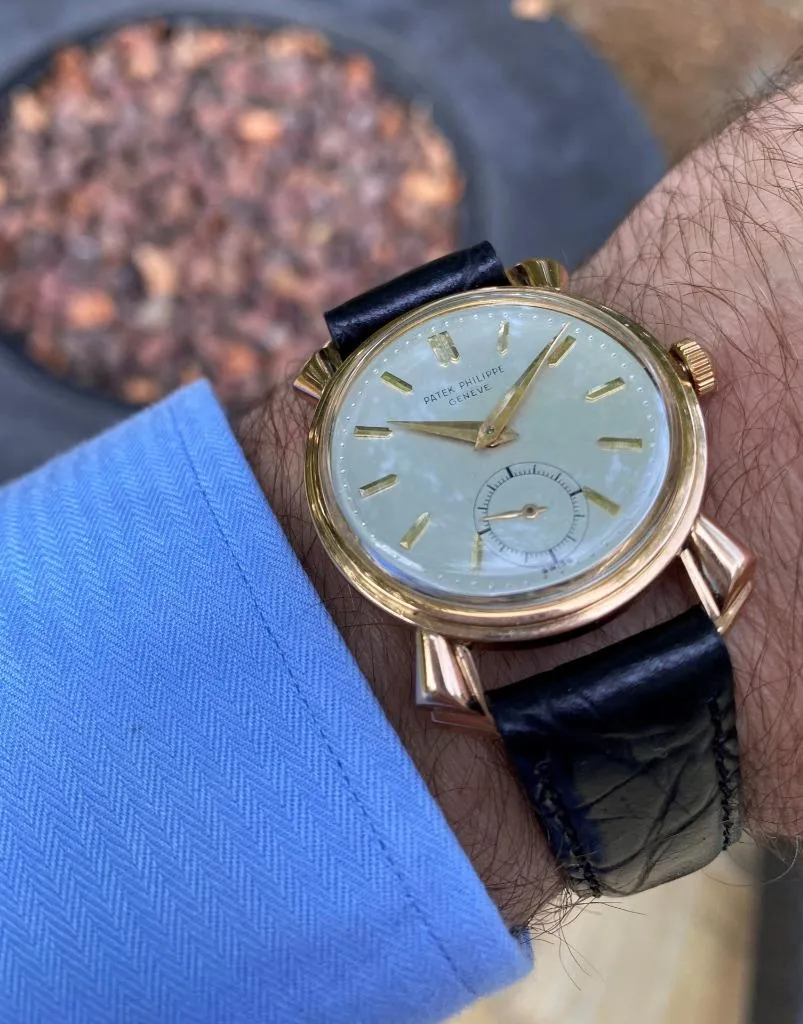 1955 Patek Philippe Vintage Mens Watch with Dramatic Case - 18K Rose Gold