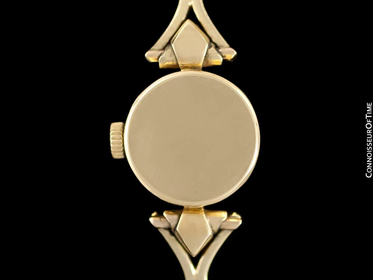 1957 Rolex Ladies Vintage Watch, 18K Gold - Rare & Beautiful Crown Design