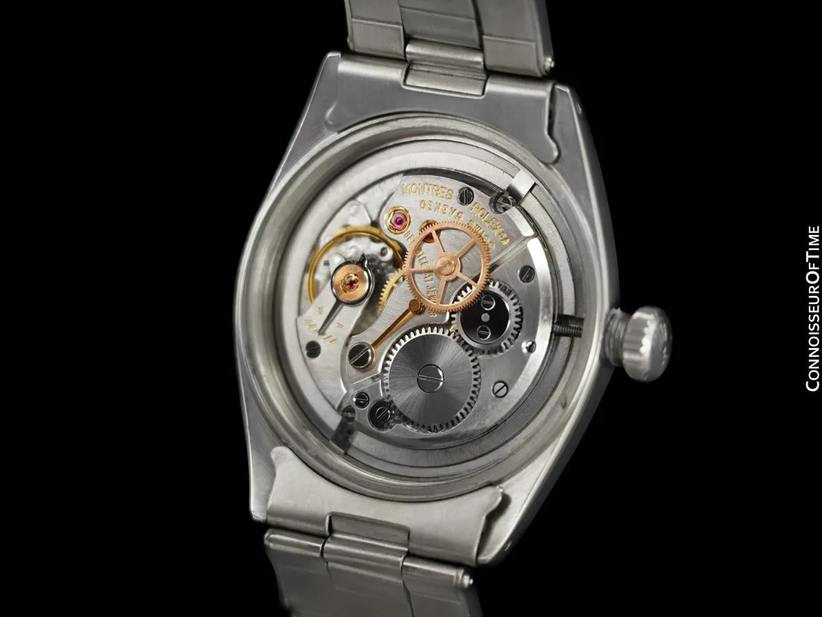 1958 Rolex Oyster Shock-Resisting Classic Vintage Mens Handwound Watch - Stainless Steel