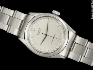 1958 Rolex Oyster Shock-Resisting Classic Vintage Mens Handwound Watch - Stainless Steel