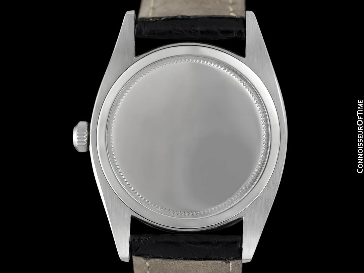 1958 Rolex Oysterdate Vintage Mens Handwound Watch with Red & Black Roulette Date - Stainless Steel