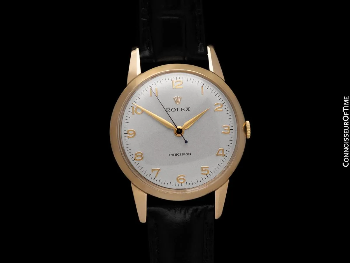 1959 Rolex Precision Vintage Mens Dress Watch - 9K Gold