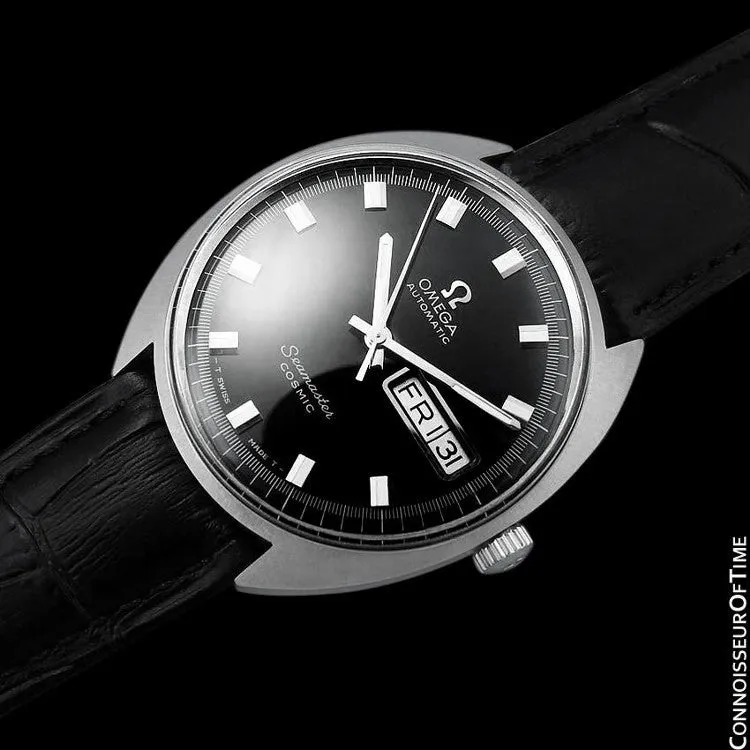 1960's Omega Vintage Mens Seamaster Cosmic Retro, Day Date, Automatic Watch - Stainless Steel