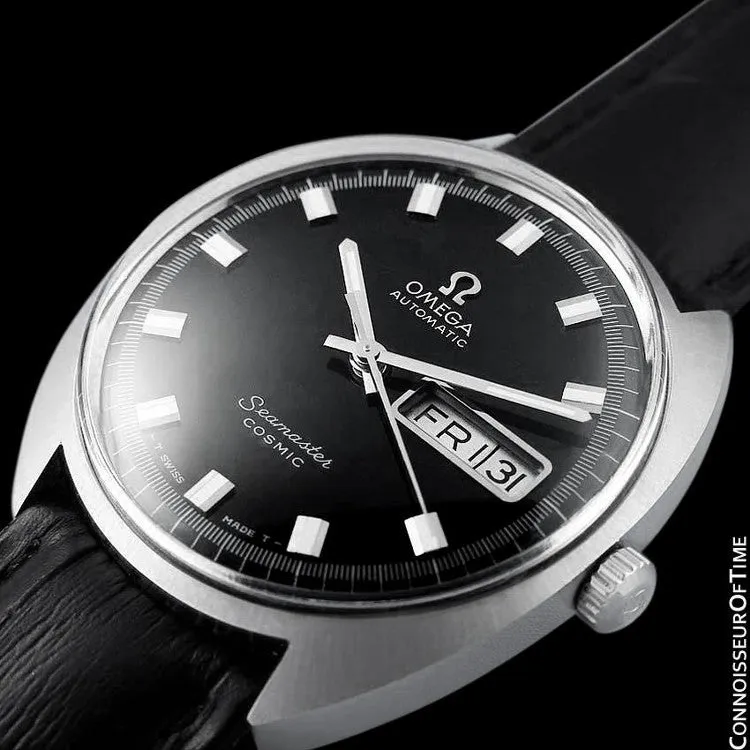 1960's Omega Vintage Mens Seamaster Cosmic Retro, Day Date, Automatic Watch - Stainless Steel