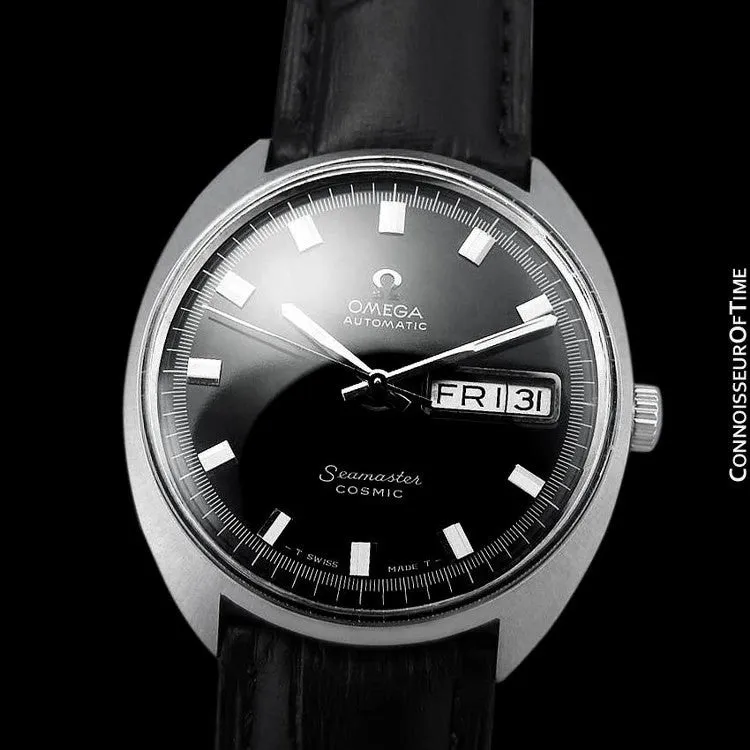 1960's Omega Vintage Mens Seamaster Cosmic Retro, Day Date, Automatic Watch - Stainless Steel