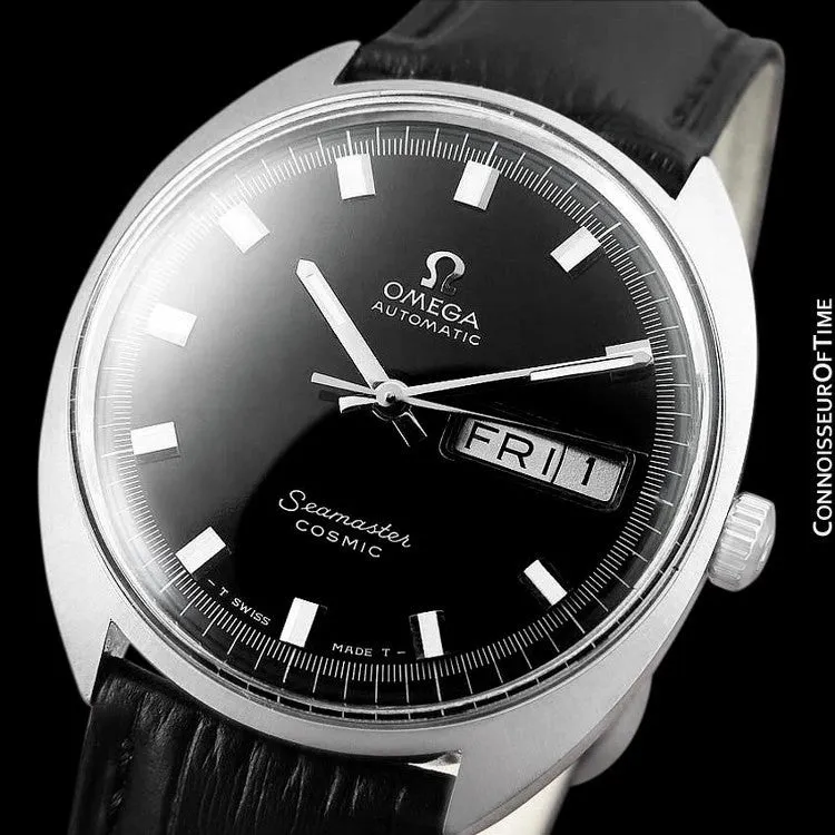 1960's Omega Vintage Mens Seamaster Cosmic Retro, Day Date, Automatic Watch - Stainless Steel