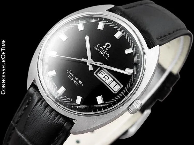 1960's Omega Vintage Mens Seamaster Cosmic Retro, Day Date, Automatic Watch - Stainless Steel