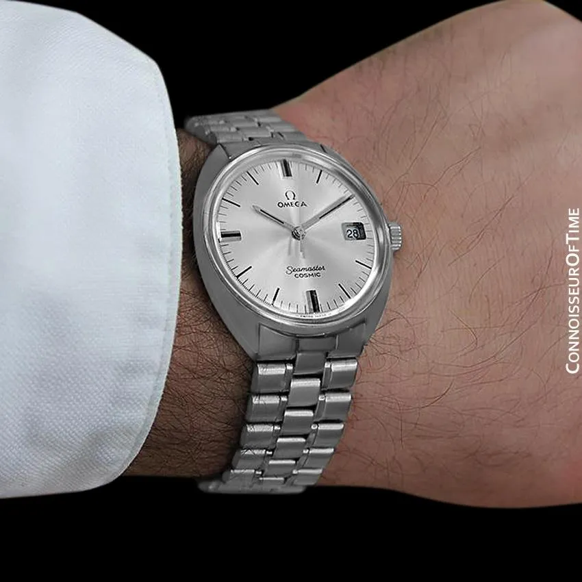 1960's Omega Vintage Mens Seamaster Cosmic Retro Handwound Watch - Stainless Steel