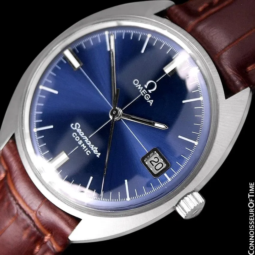 1960's Omega Vintage Mens Seamaster Cosmic Retro Handwound Watch - Stainless Steel