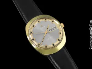 1960's Omega Vintage Mens Seamaster Cosmic Retro Watch, Day Date - 18K Gold Plated