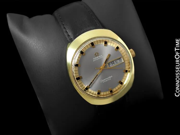 1960's Omega Vintage Mens Seamaster Cosmic Retro Watch, Day Date - 18K Gold Plated