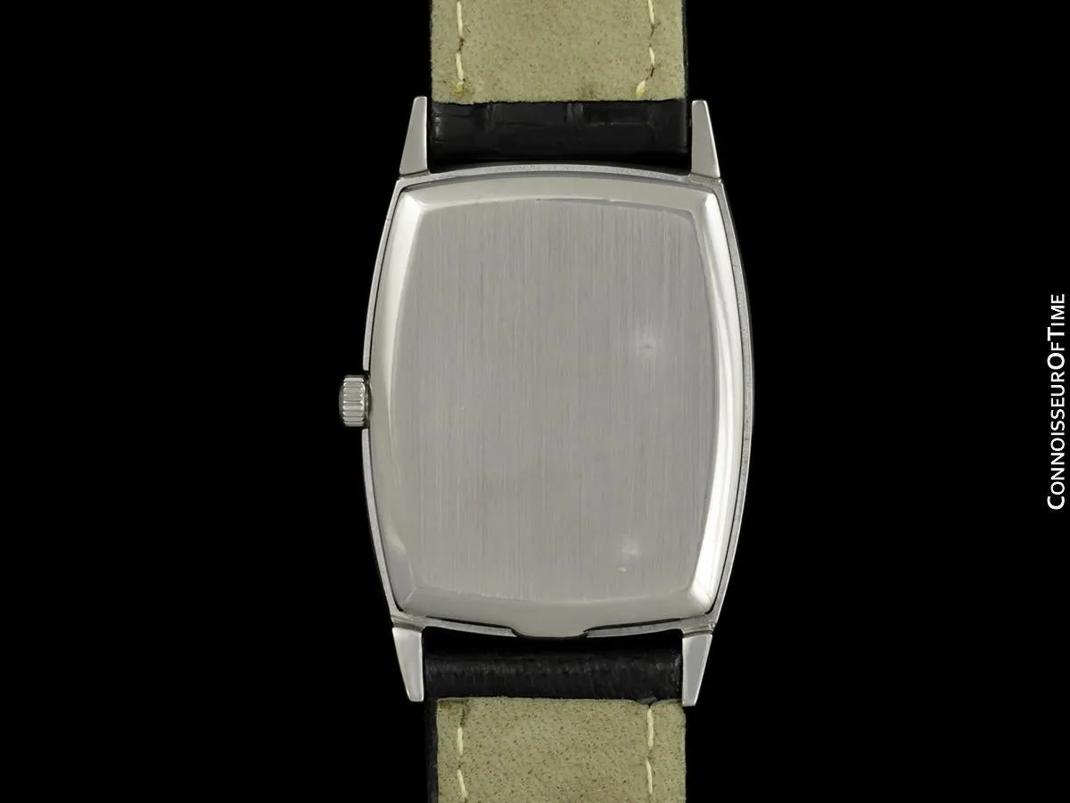 1960's Patek Philippe Classic Vintage Mens Ultra Thin Retro Bark Watch - 18K White Gold