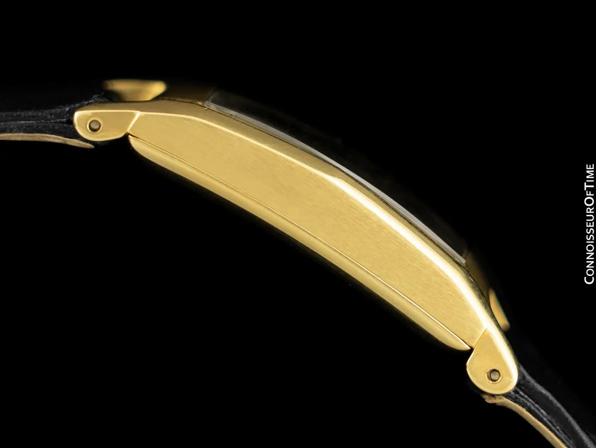 1960's Patek Philippe "Tegola" Vintage Mens Rectangular Watch - 18K Gold