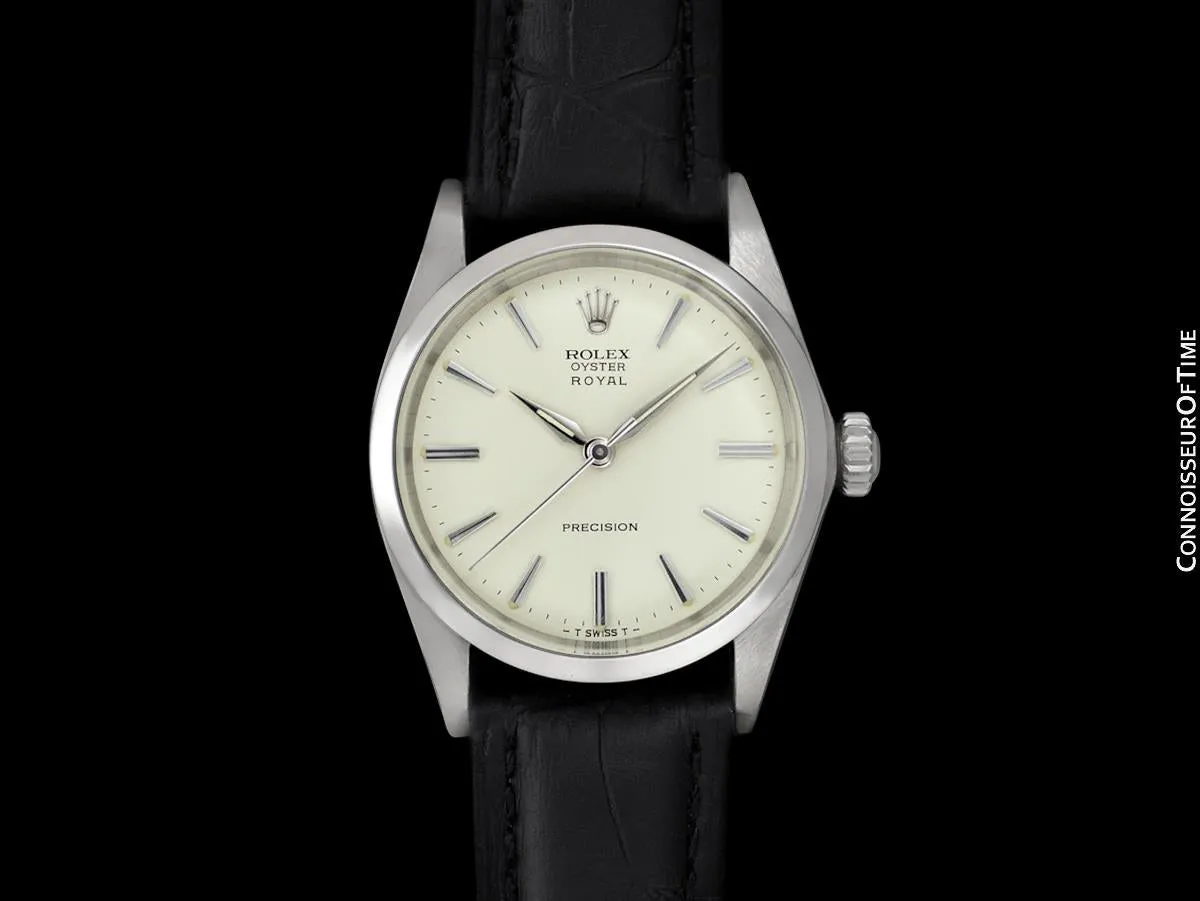 1961 Rolex Oyster Royal Classic Vintage Mens Handwound Watch - Stainless Steel