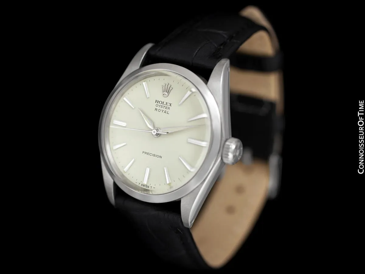1961 Rolex Oyster Royal Classic Vintage Mens Handwound Watch - Stainless Steel