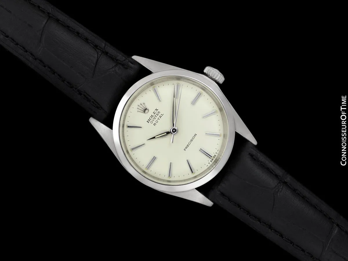 1961 Rolex Oyster Royal Classic Vintage Mens Handwound Watch - Stainless Steel