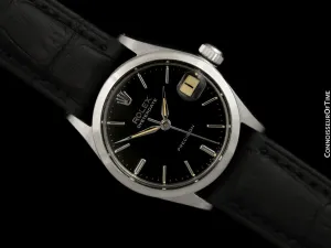 1962 Rolex Oysterdate Vintage Mens Midsize Unisex 30mm Ref. 6466 Watch - Stainless Steel
