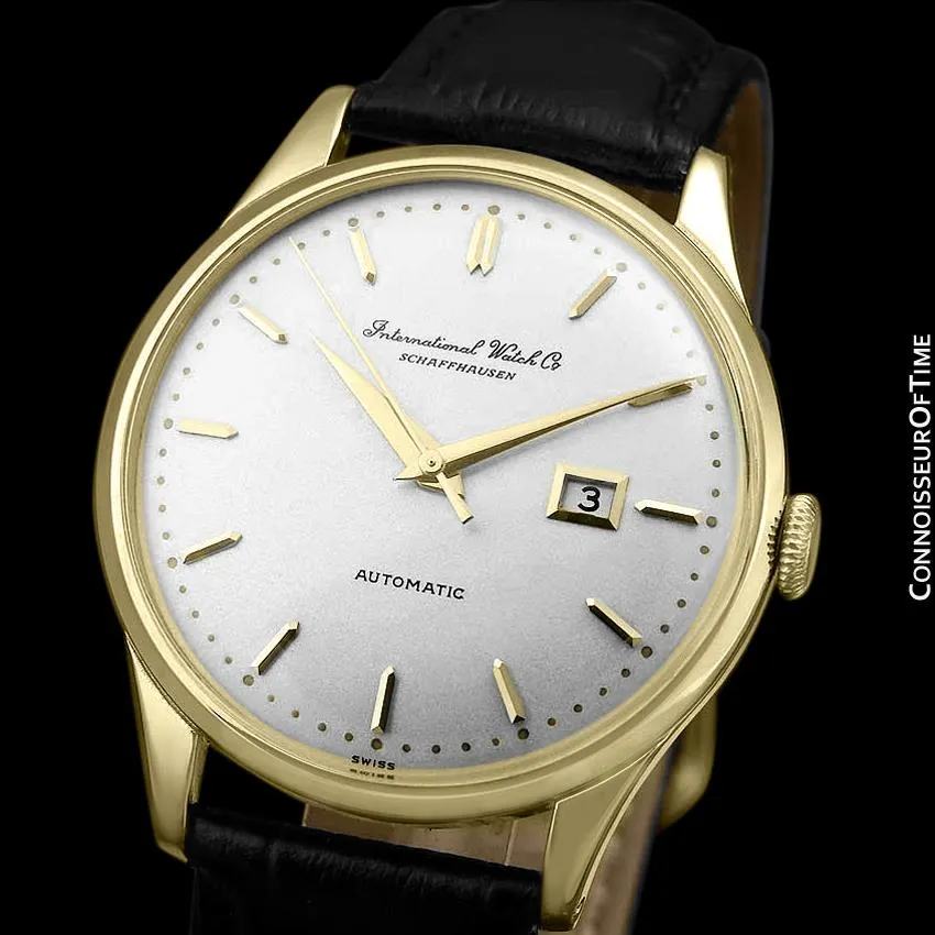 1963 IWC Vintage Mens Watch, Cal. 8541 Automatic with Date - 18K Gold Plated