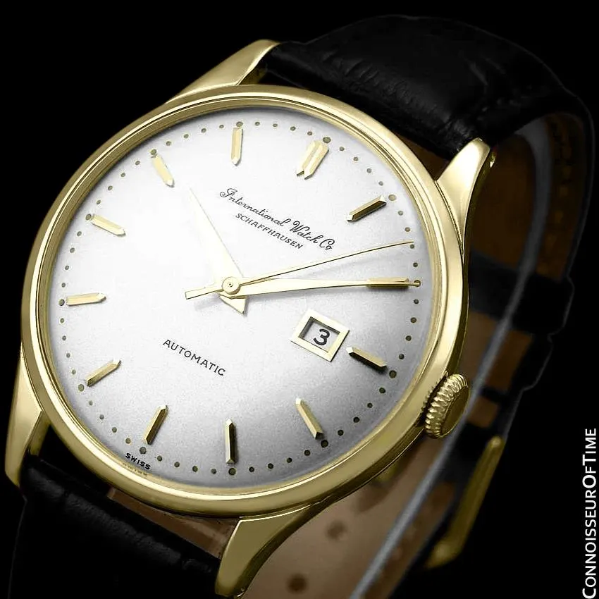 1963 IWC Vintage Mens Watch, Cal. 8541 Automatic with Date - 18K Gold Plated