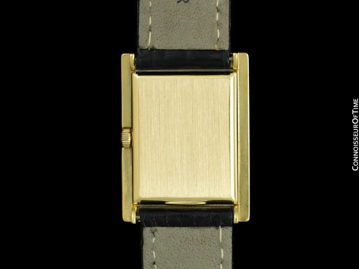 1963 Omega De Ville Vintage Mens "Tuxedo" Dress Watch with Striking Design - 18K Gold
