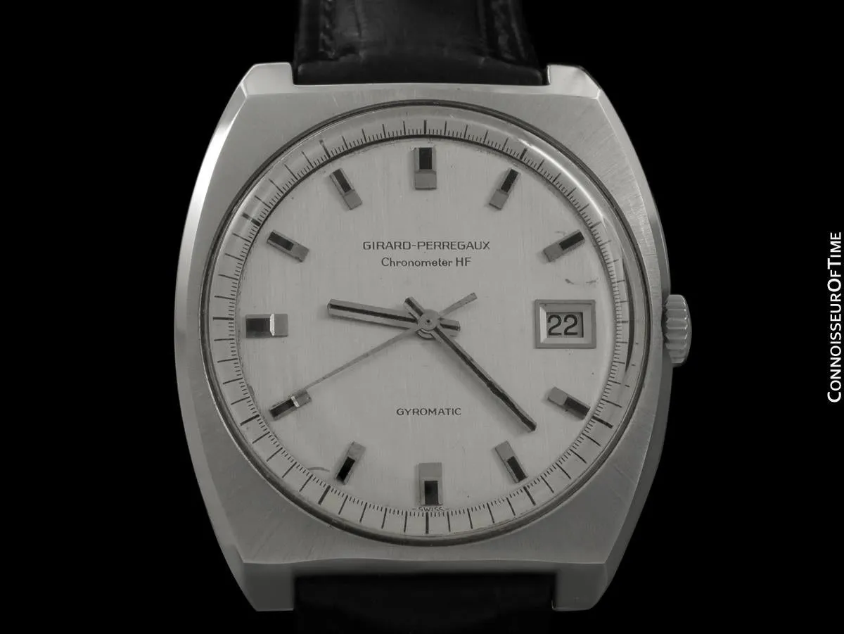 1969 Girard Perregaux Vintage HF High Frequency Automatic Chronometer, Date - Stainless Steel