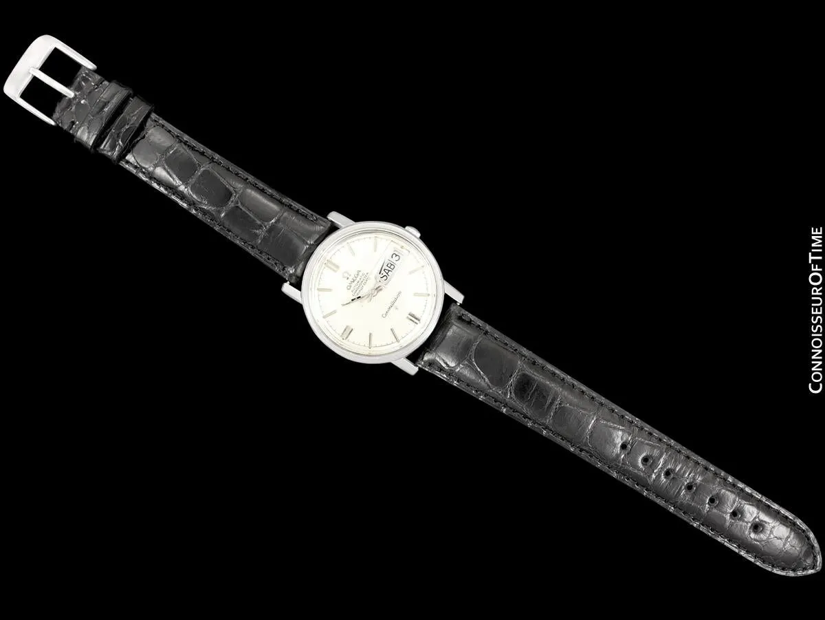 1969 Omega Constellation Vintage Mens Calendar Day Date Watch - Stainless Steel