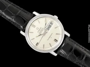 1969 Omega Constellation Vintage Mens Calendar Day Date Watch - Stainless Steel